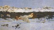 Giovanni Segantini The Punishment of The Lustful (mk19) oil painting on canvas